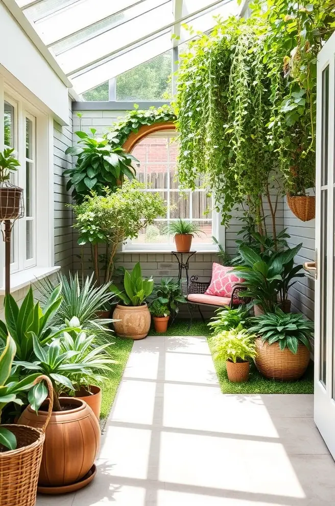 Inspiring Small Garden Idea for Cozy Interiors to Maximize Natural Light