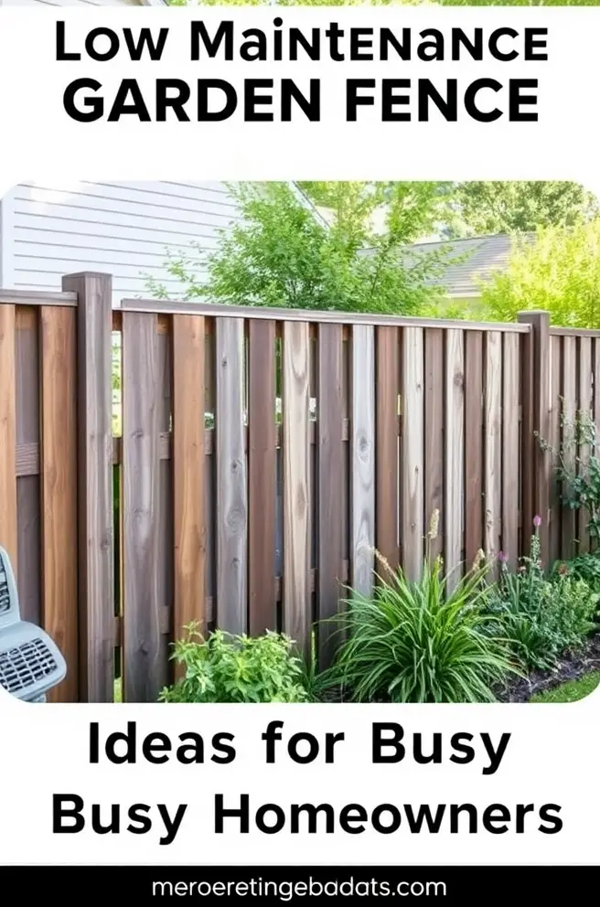 Low Maintenance Garden Fence Idea for Busy Homeowners