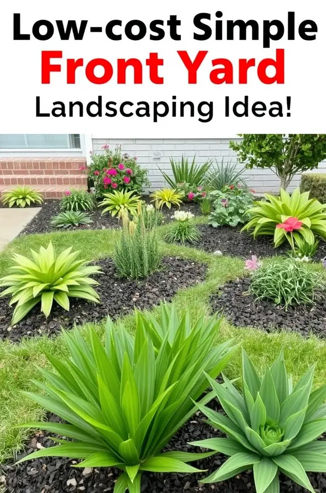 12 Affordable Simple Front Yard Landscaping Ideas with Photos 3 Low-cost simple front yard landscaping Idea for small gardens