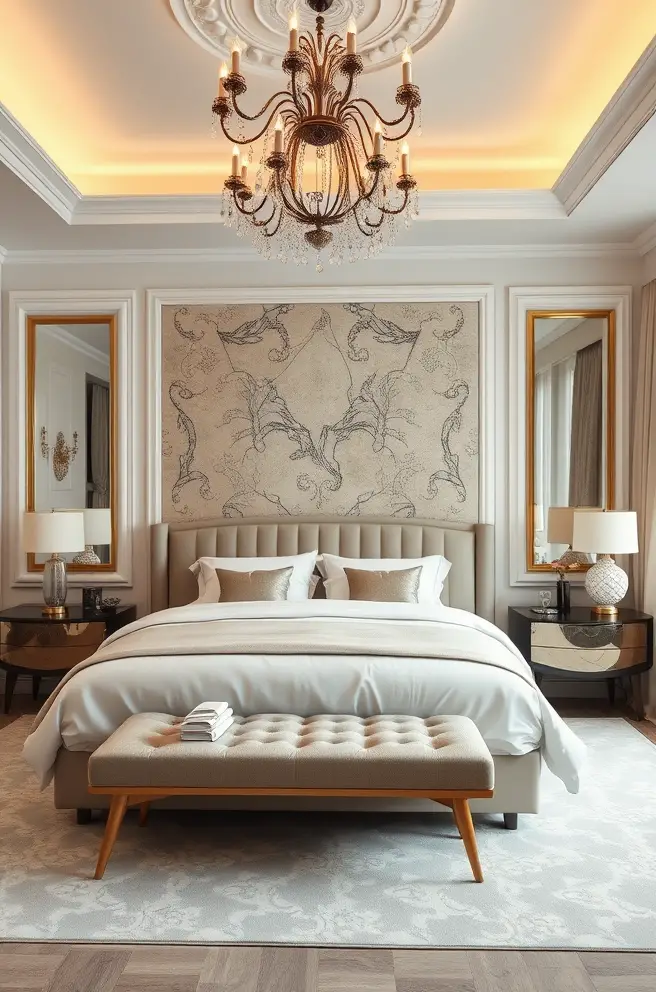 Luxurious Master Bedroom Idea with a Touch of Glamour
