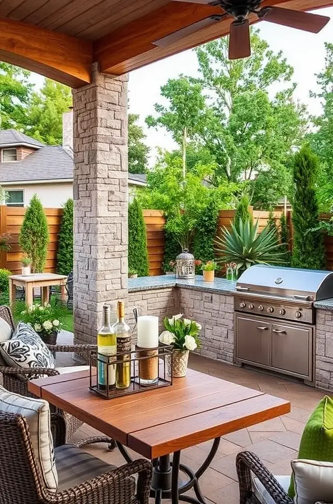 Luxurious Outdoor Kitchen Idea for Entertaining in Style