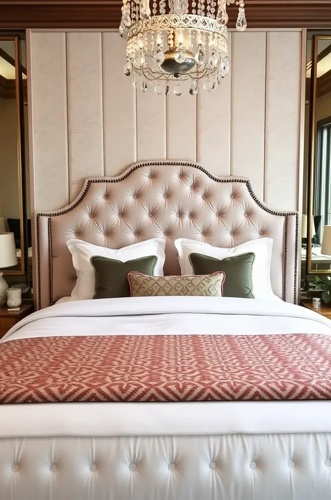 Luxury Headboard Idea for a Glamorous Bedroom Retreat