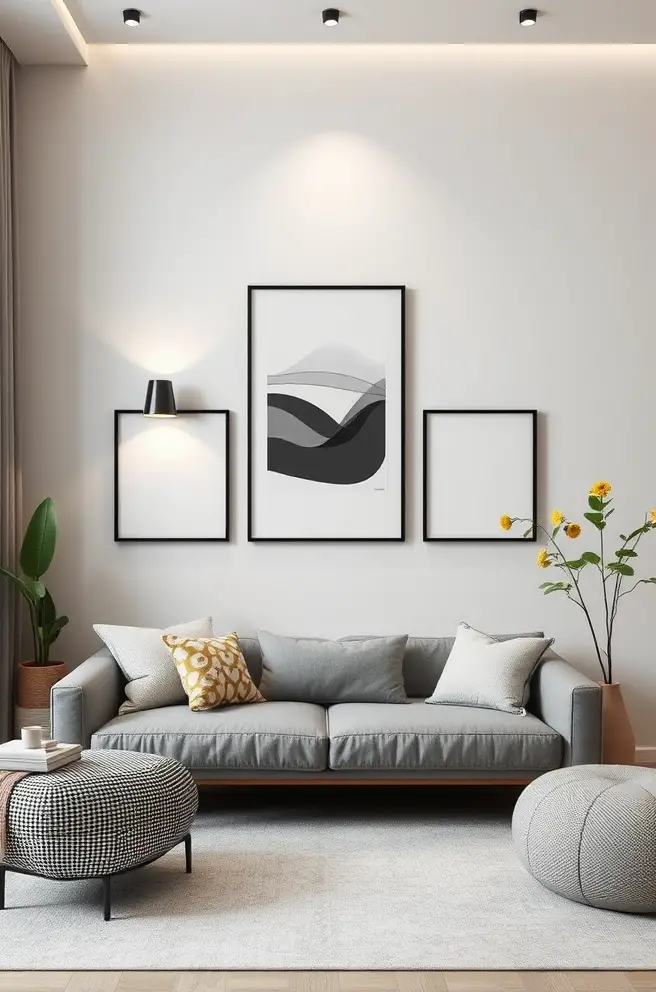 Minimalist Accent Wall Idea for a Clean and Simple Design