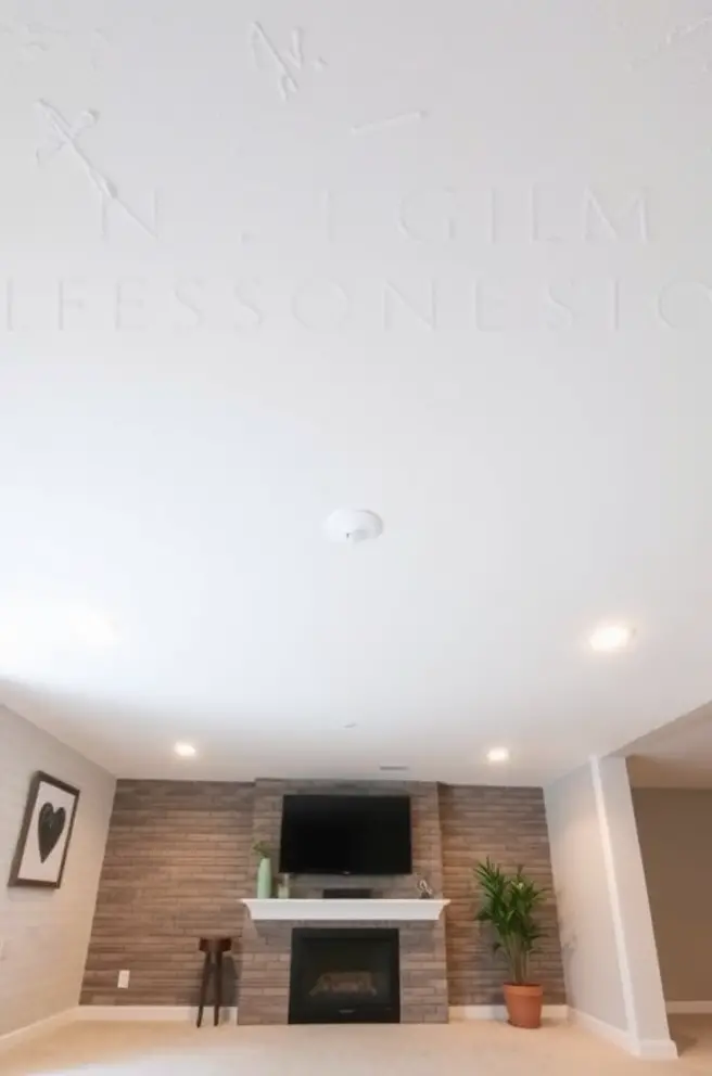 Minimalist Basement Ceiling Idea for a Clean, Open Feel