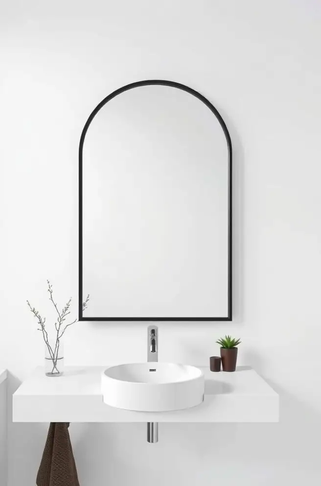 12 Stunning Bathroom Mirror Ideas You'll Love 10 Minimalist Bathroom Mirror Idea for a Clean Aesthetic