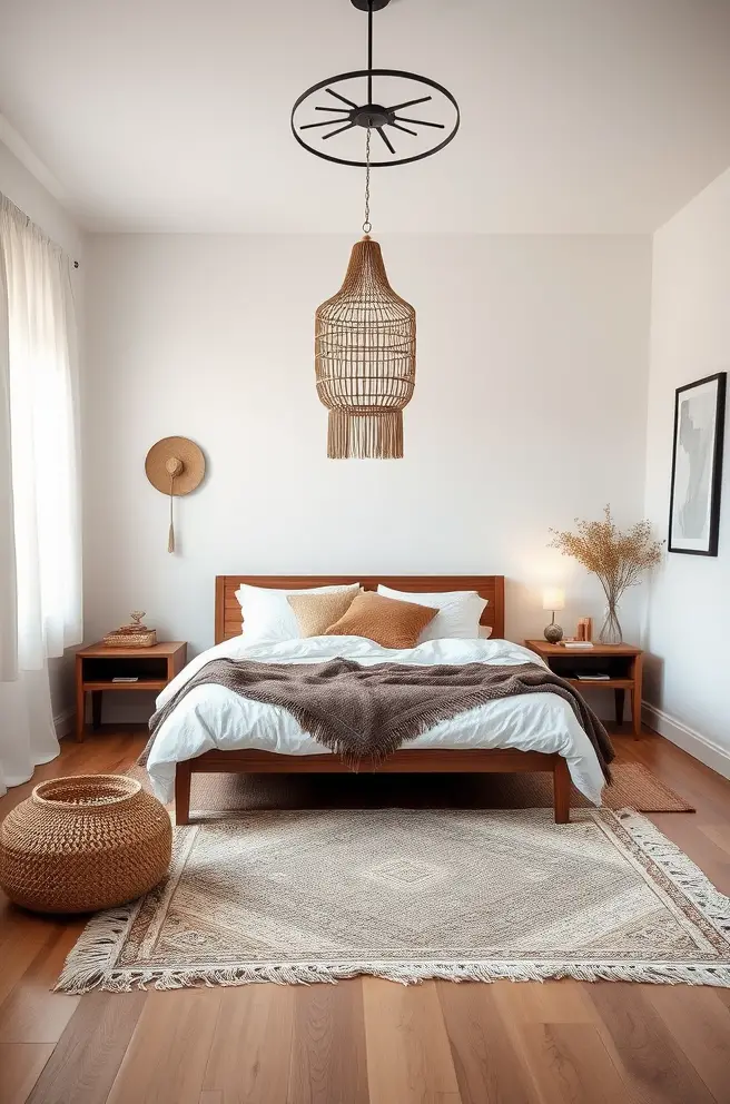 Minimalist Boho Bedroom Idea for a Simple Yet Stylish Look
