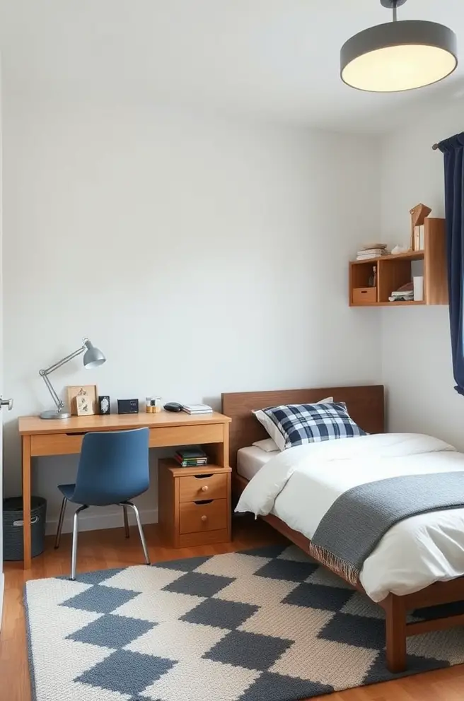 Minimalist Boys Bedroom Idea for a Clutter-Free and Calm Environment