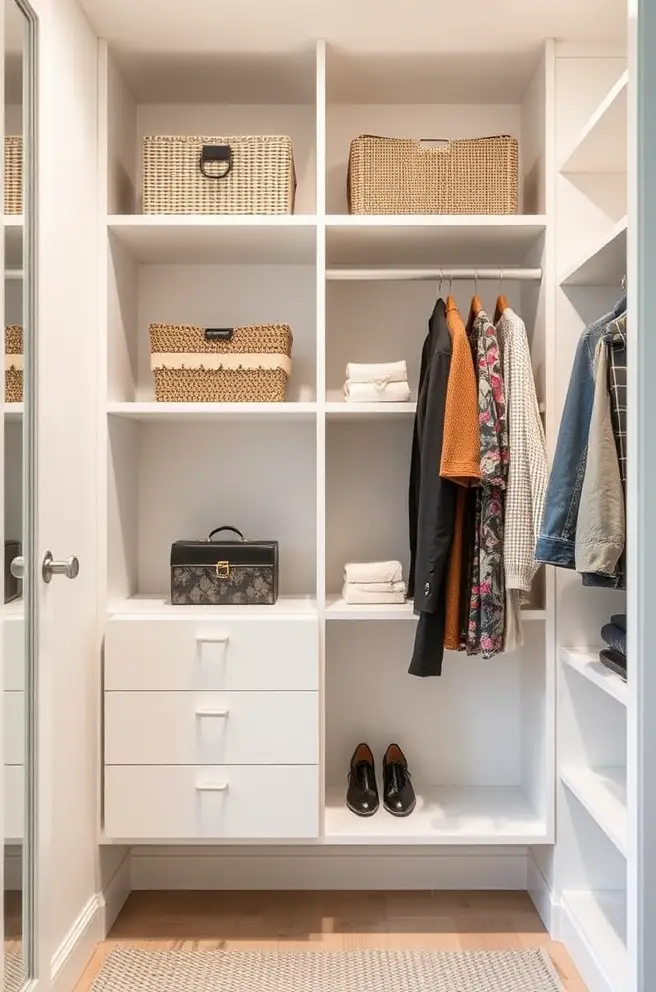 Minimalist Closet Shelving Idea for a Clean Look