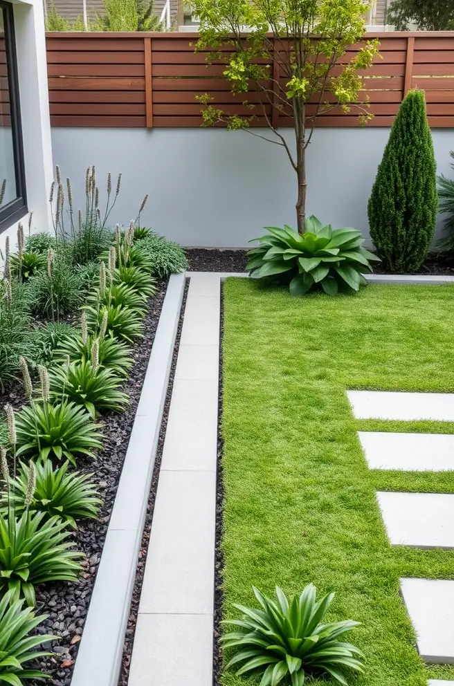 Minimalist Garden Edging Idea for a Sleek Modern Look