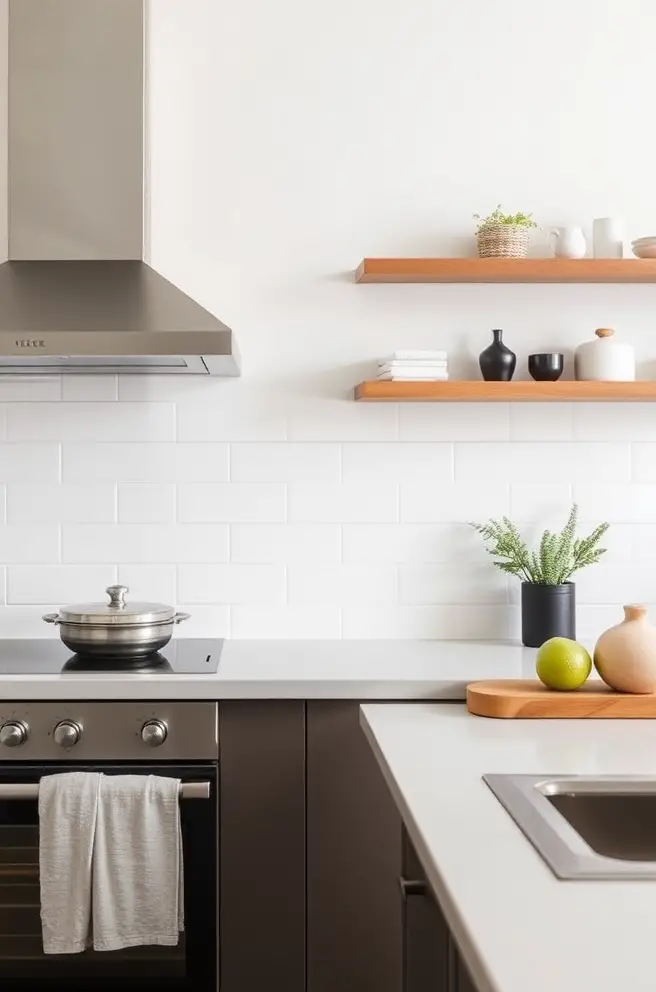 Minimalist Kitchen Backsplash Idea for an Uncluttered Space