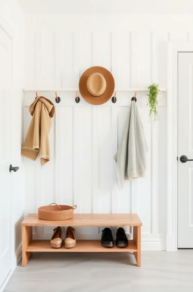 Minimalist Mudroom Idea for a Clean and Organized Look