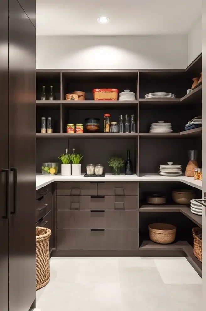 12 Stunning Pantry Ideas for Your Home Design Inspiration 4 Minimalist Pantry Idea for a Sleek and Modern Look