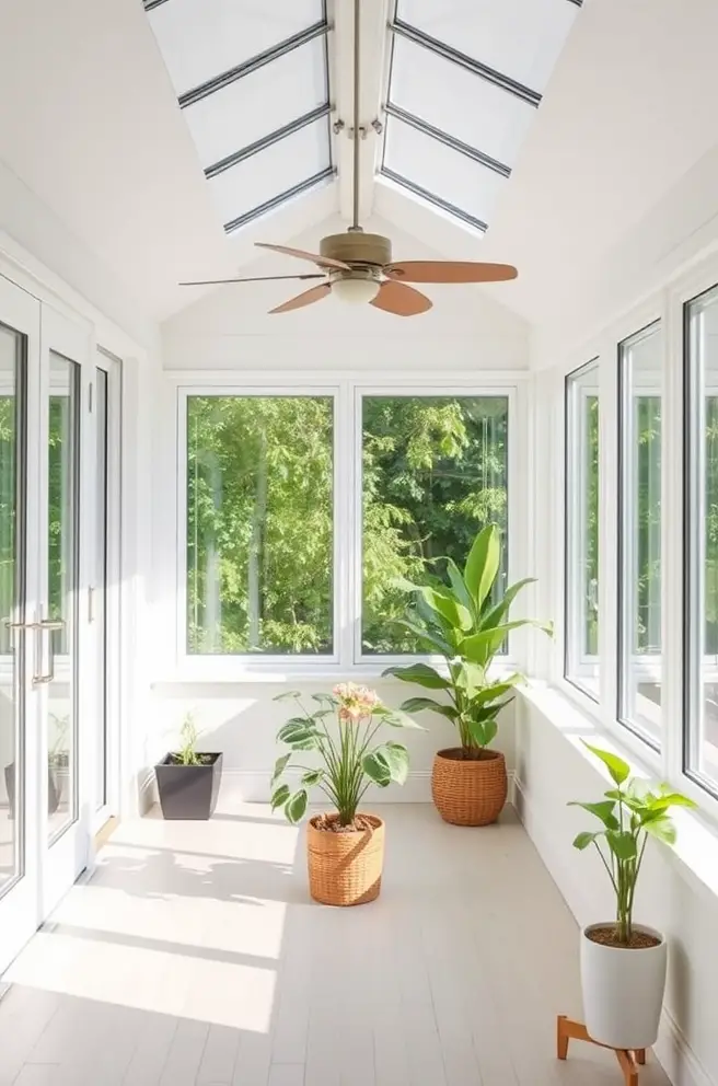 12 Inspiring Sunroom Ideas to Brighten Your Home Decor 9 Minimalist Sunroom Idea for a Clean and Airy Feel