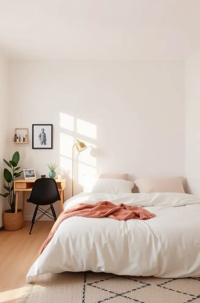 Minimalist Teen Bedroom Idea for a Clean Aesthetic