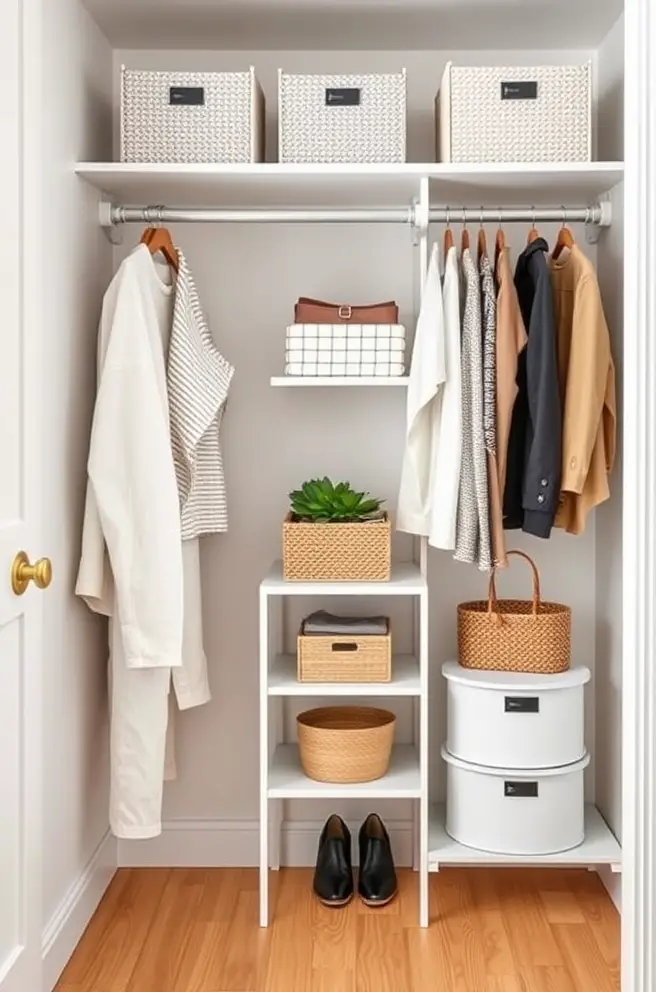 12 Creative Closet Organizer Ideas You’ll Love! 7 Minimalist closet organizer Idea for a clutter-free look