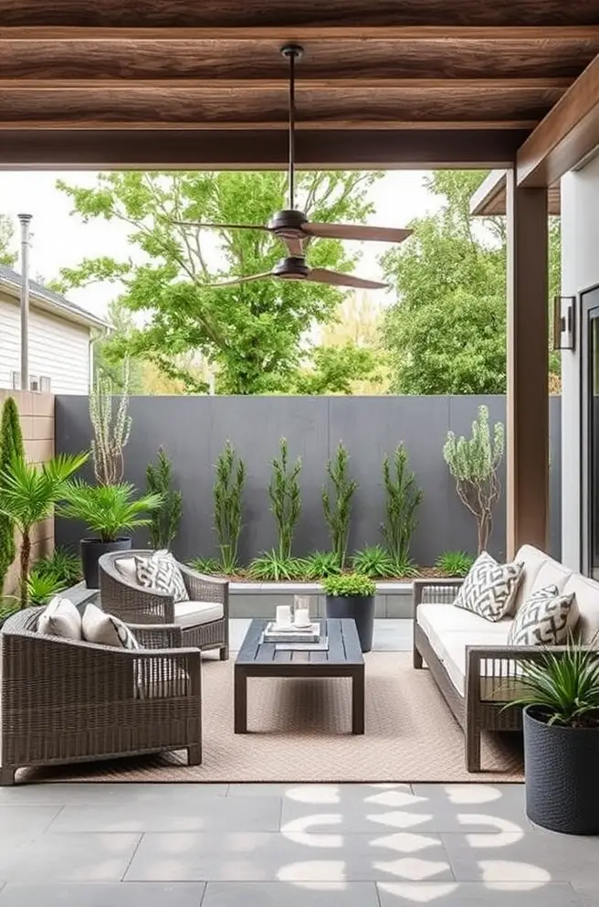 Modern Backyard Patio Idea for a Sleek and Stylish Retreat