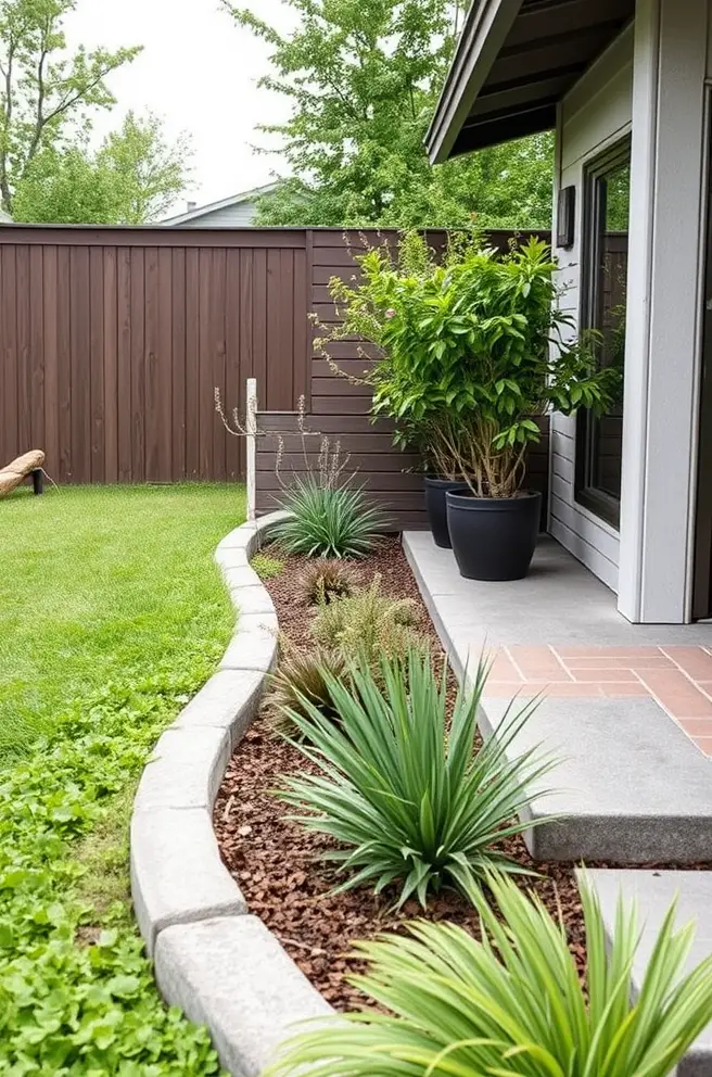 Modern Garden Edging Idea for a Chic Outdoor Space