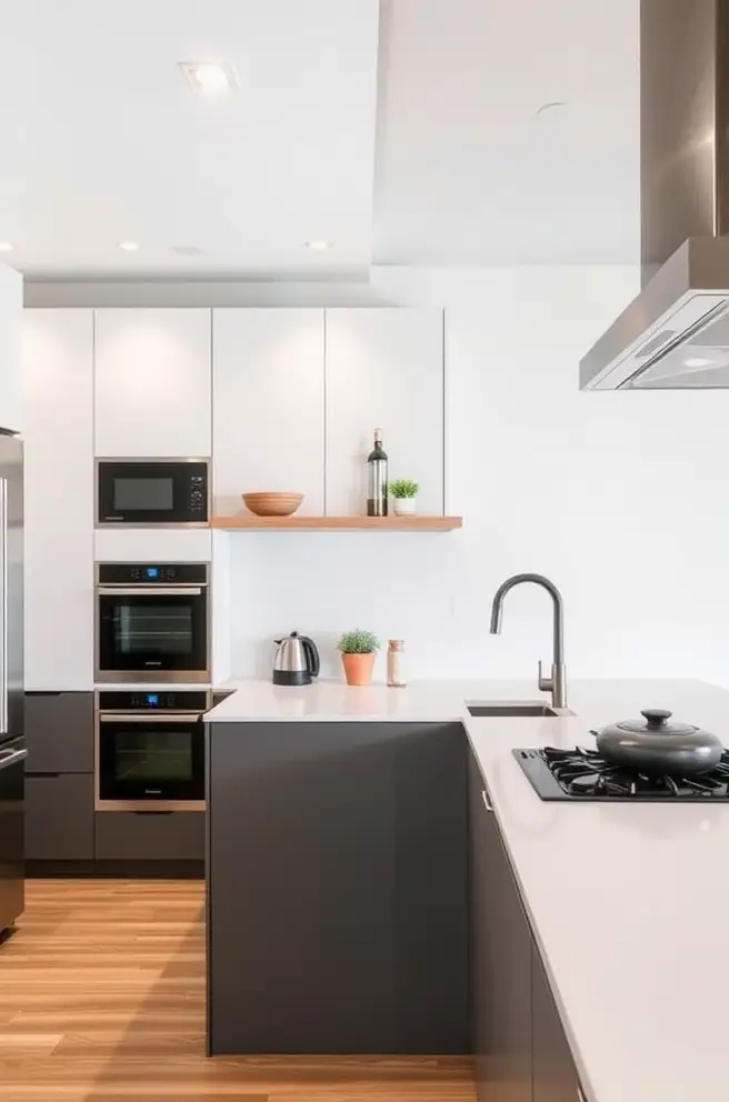 Modern Minimalist Kitchen Design Idea for Clean Lines and Efficiency