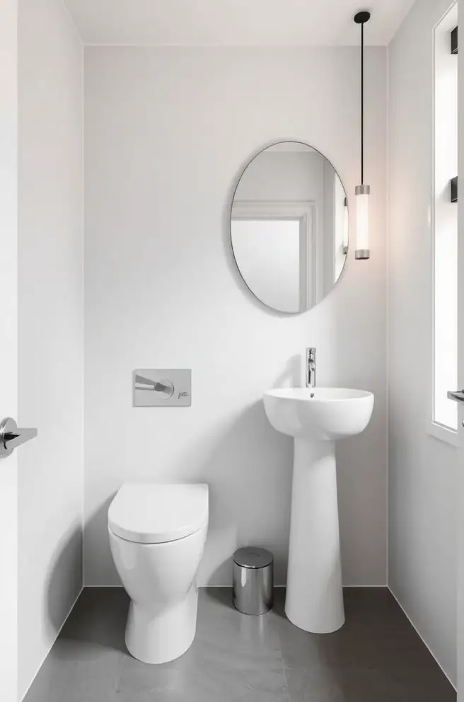 Modern Minimalist Powder Room Idea for a Sleek Look