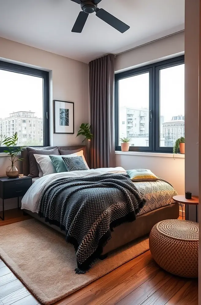 Modern Small Bedroom Idea for a Trendy and Inviting Atmosphere