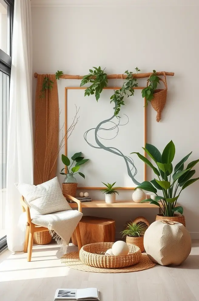Nature-Inspired Home Decoration Idea for a Calming Environment
