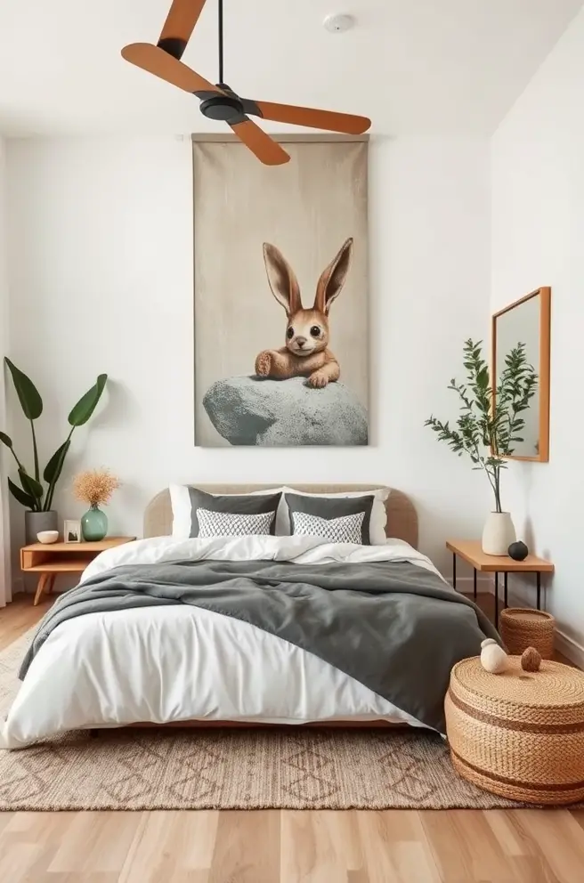Nature-Inspired Modern Bedroom Idea Featuring Natural Elements