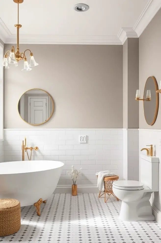 Neutral Bathroom Color Idea for Timeless Elegance