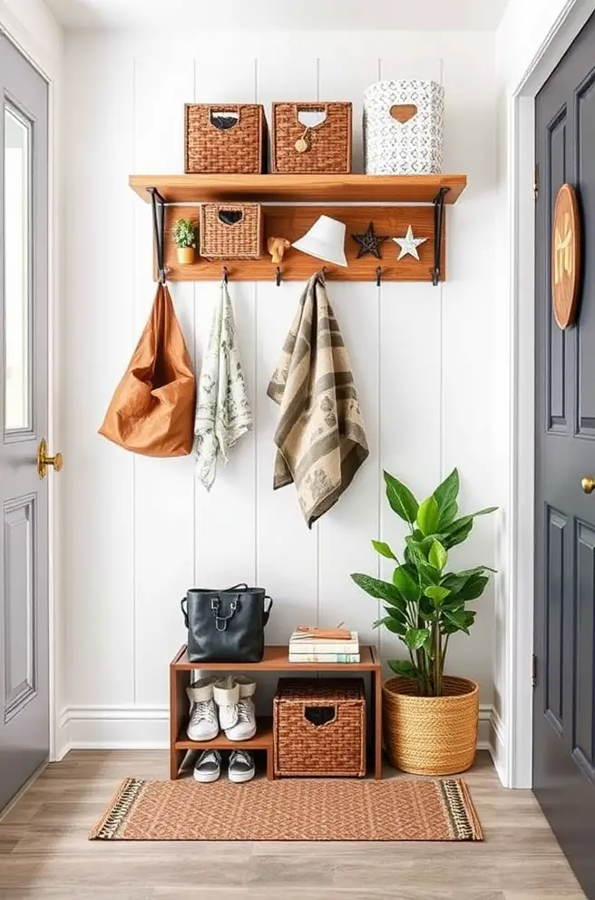 Organized Entryway Idea to Keep Clutter at Bay