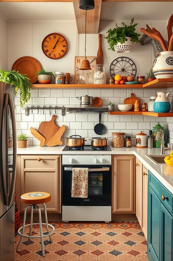 Playful Eclectic Kitchen Decor Idea to Showcase Your Unique Style