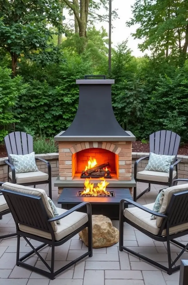 Portable Outdoor Fireplace Idea for Flexibility in Your Backyard Design