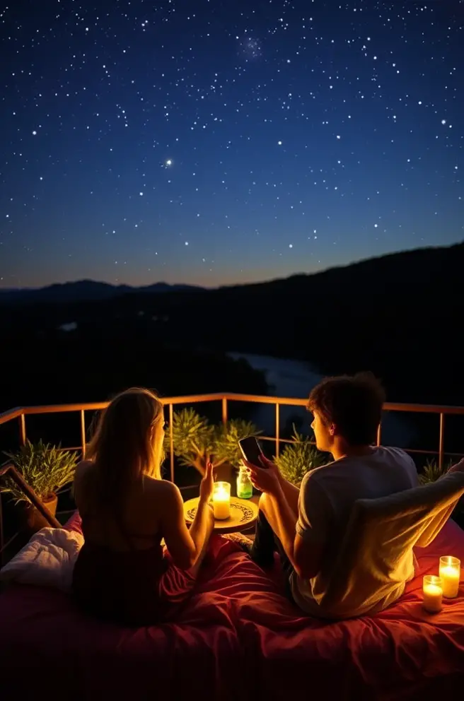 Relaxing Stargazing Evening At Home Date Night Idea