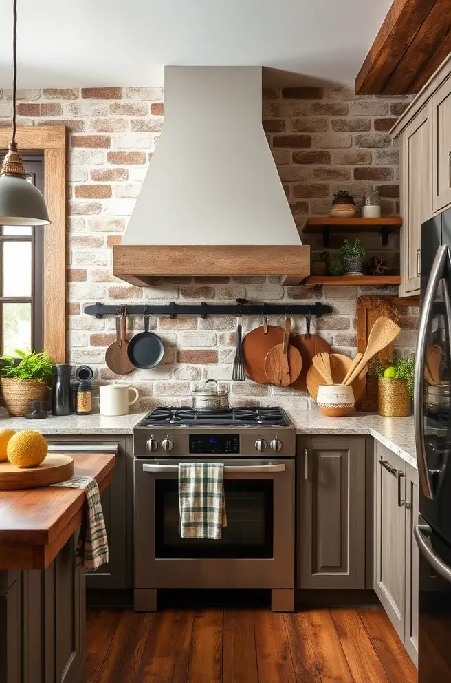 Rustic Backsplash Idea for a Cozy and Inviting Atmosphere