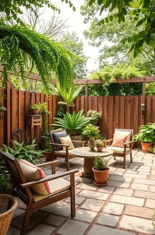 Rustic Backyard Patio Idea to Bring a Touch of Nature