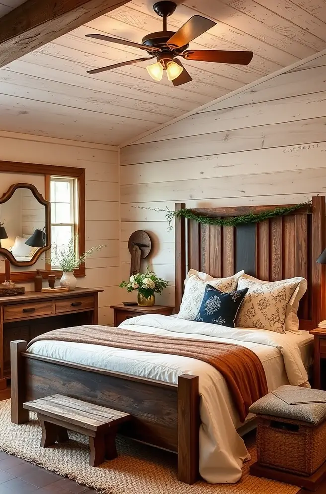 12 Inspiring Bedroom Decor Ideas You’ll Love to Try 5 Rustic Farmhouse Bedroom Decor Idea for a Warm Ambiance