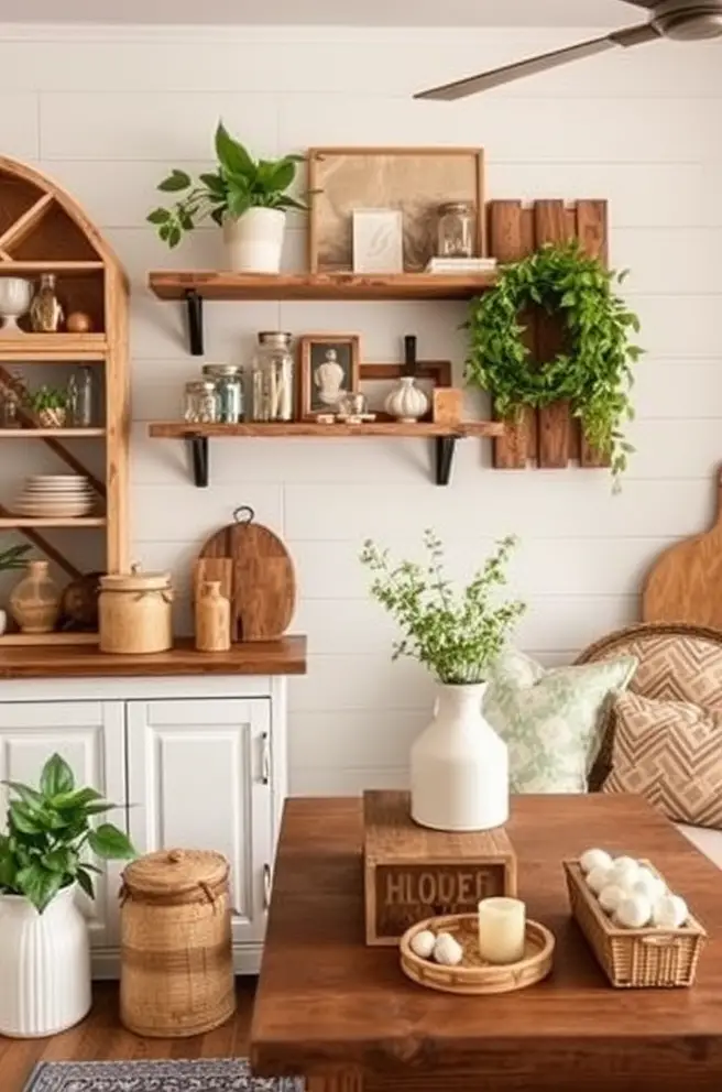 Rustic Home Decoration Idea for a Charming Farmhouse Feel