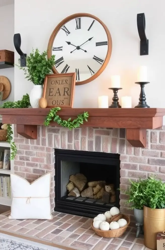 12 Stunning Mantel Decor Ideas for 2023 Inspiration 3 Rustic Mantel Decor Idea for a Cozy Farmhouse Vibe