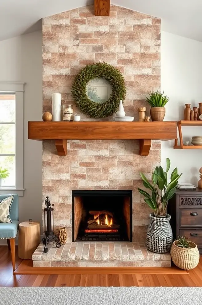 Rustic Meets Modern: Fireplace Idea for an Eclectic Home Style