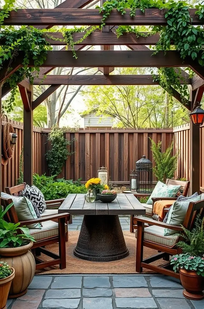 Rustic Outdoor Patio Idea to Bring Nature Closer to Home
