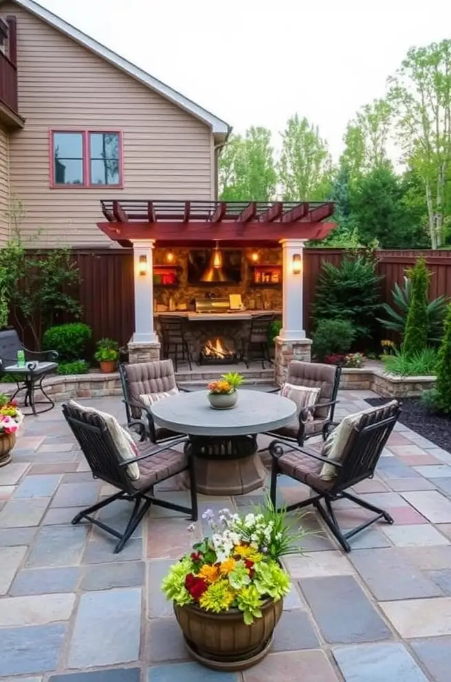 Rustic Paver Patio Idea to Bring Warmth to Your Outdoor Areas