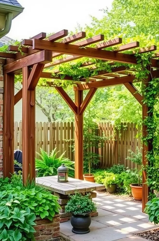 Rustic Pergola Idea to Bring Nature Indoors
