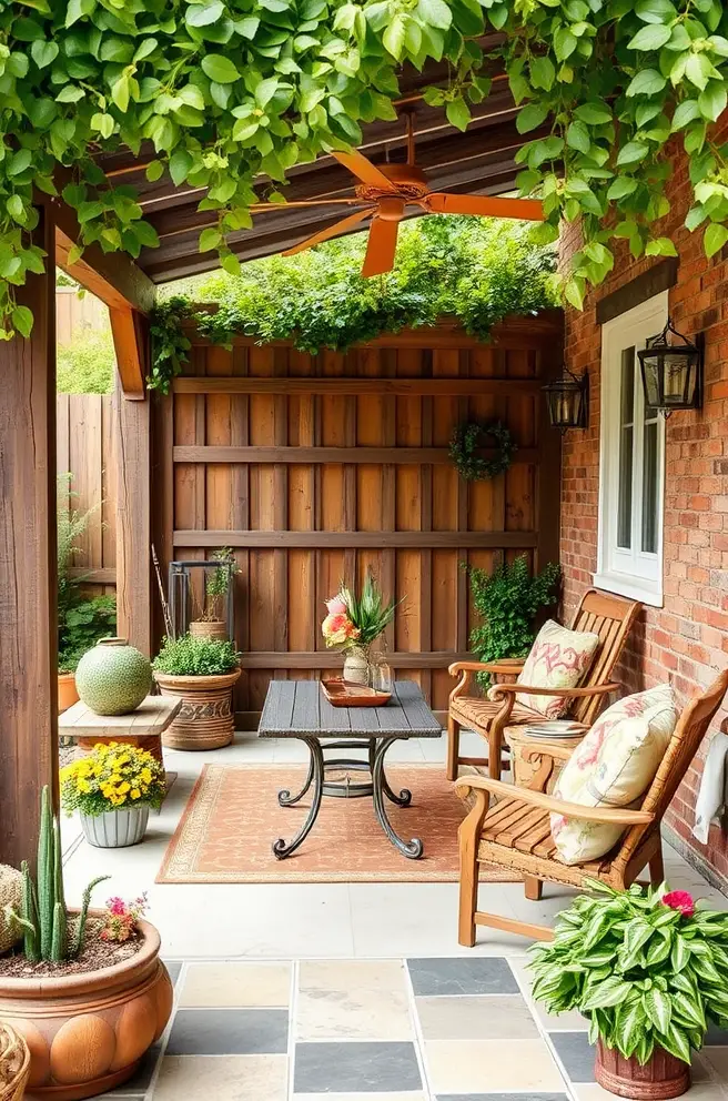 Rustic Small Patio Idea That Feel Like a Cottage Getaway