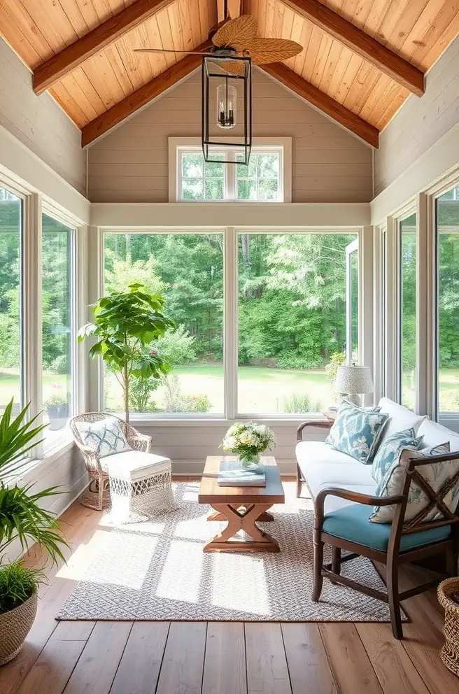 12 Inspiring Sunroom Ideas to Brighten Your Home Decor 5 Rustic Sunroom Idea to Bring the Outdoors Inside