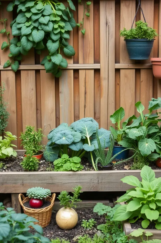 Rustic Vegetable Garden Idea for Cozy Country Interiors