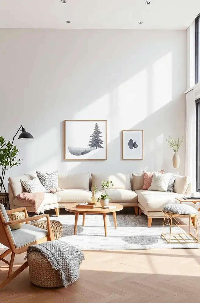 Scandinavian Living Room Idea for a Minimalist Aesthetic