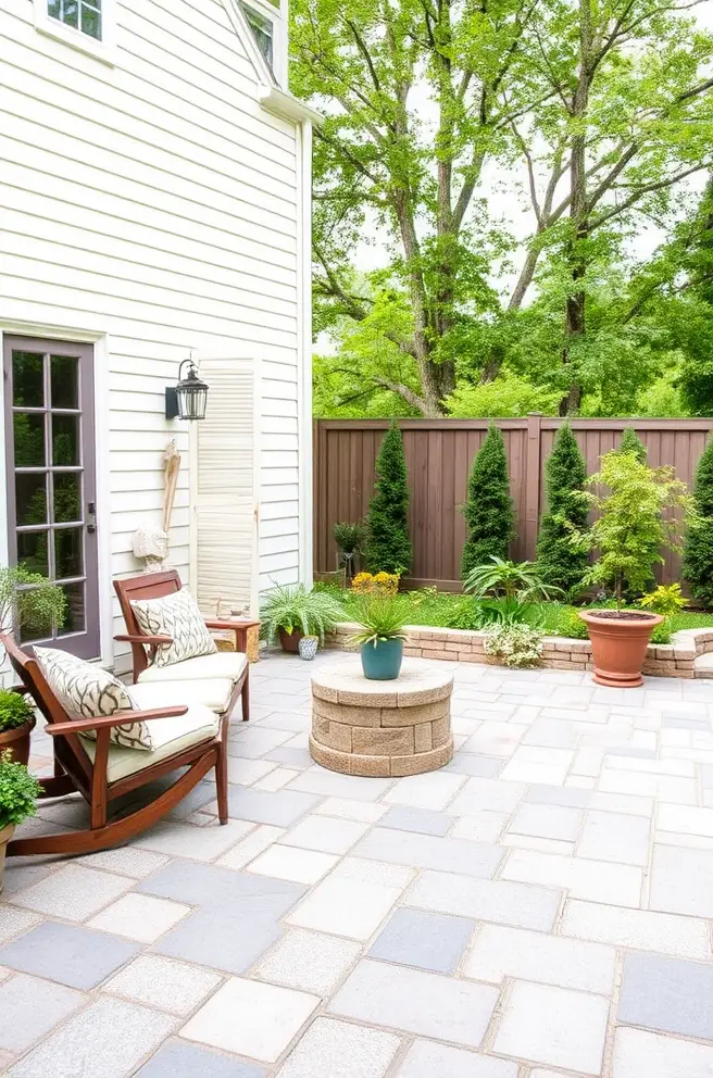 Serene Paver Patio Idea for Peaceful Outdoor Moments