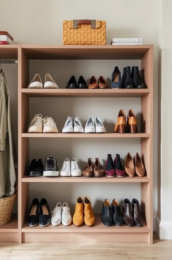 12 Stylish Shoe Storage Ideas for Every Home 12 Shoe Storage Idea for Open Shelving that Elevates Design