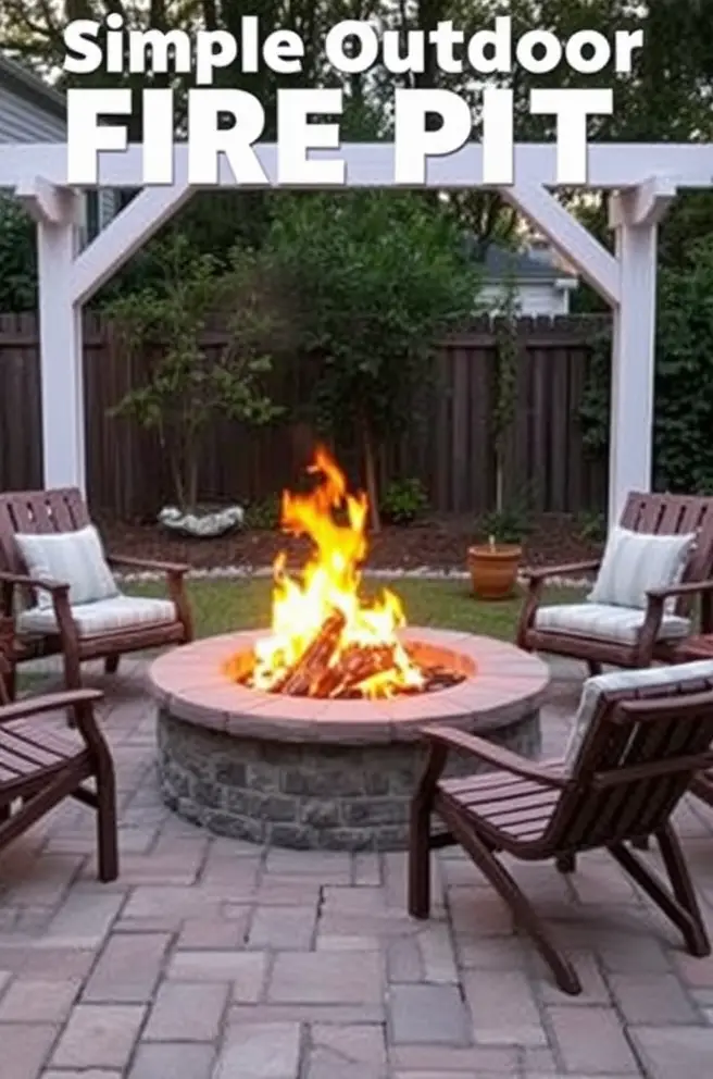 Simple Outdoor Fire Pit Idea for Effortless Backyard Relaxation
