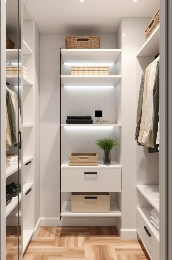 Sleek Closet Shelving Idea for a Contemporary Aesthetic