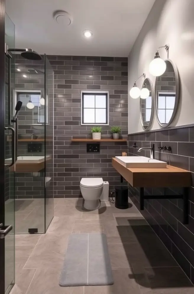 Sleek Industrial Bathroom Design Idea You'll Love