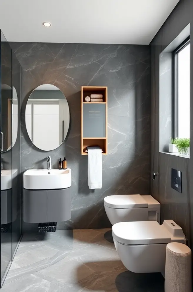 Sleek Modern Bathroom Idea with Smart Storage Solutions